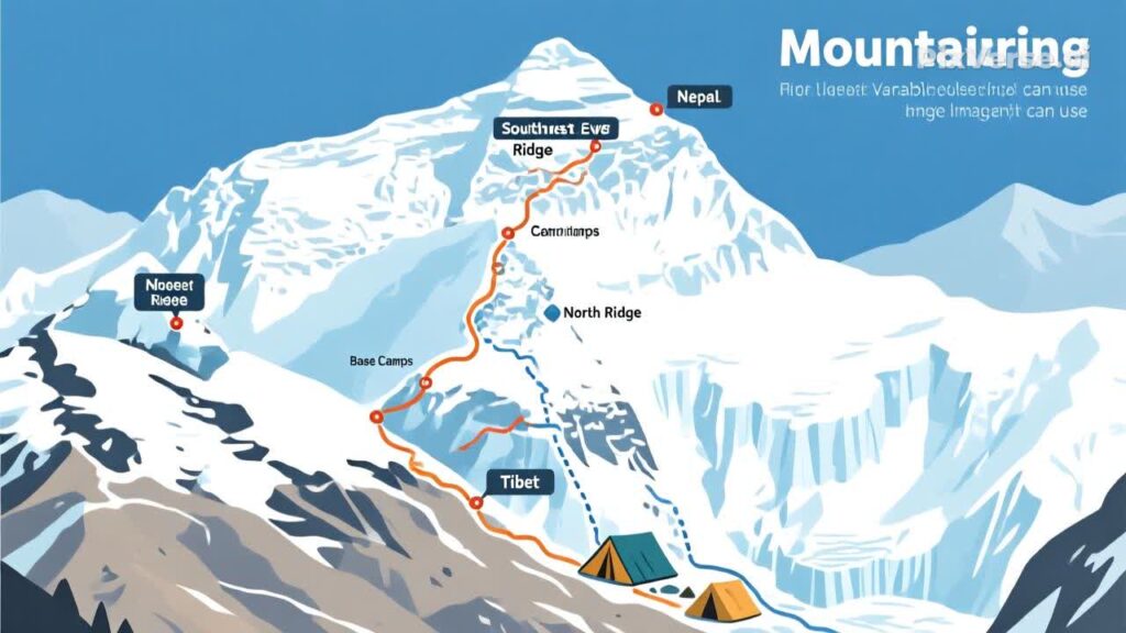 Discover 2 Routes to Climb Mount Everest routes of mount everest